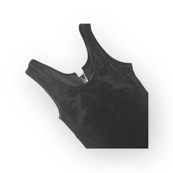 new LF Millau ϟ Cut Out Mesh Bolt Sleeveless Dress ϟ Black Velvet ϟ Small - Picture 6 of 13